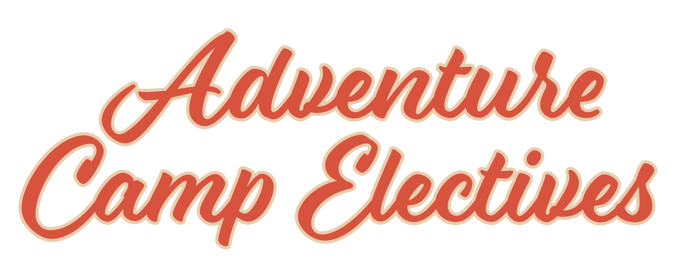 adventure camp electives text stacked